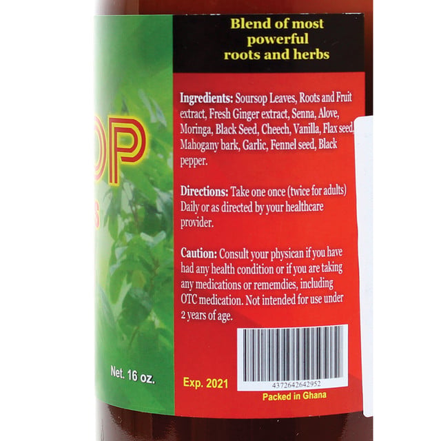 AIH SOURSOP LIVING BITTERS - 16 OZ. (1.88LBS) image 1