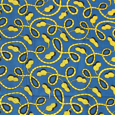 Turquoise Peanut Print Fabric 12 Yards image 0