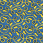 Turquoise Peanut Print Fabric 12 Yards image 0