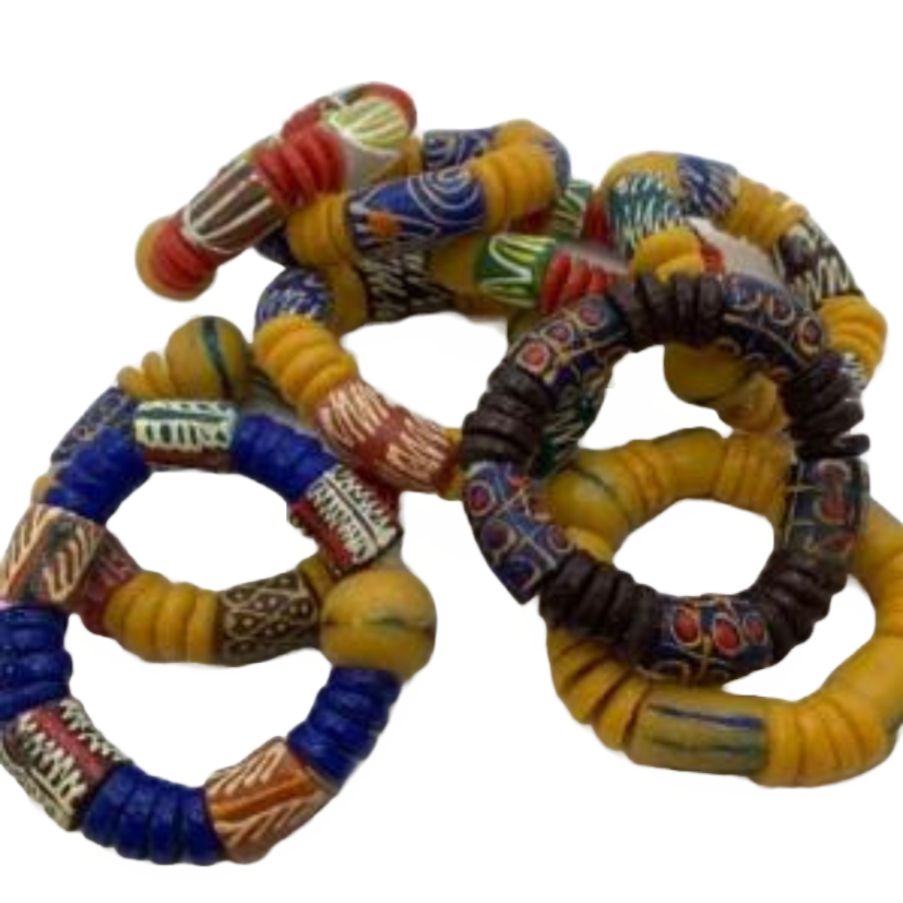 AUTHENTIC GHANA AFRICA BEADS BRACELETS/ GHANA BEADS/AFRICA GHANA BEAD BRACELETS/ UNISEX BEADS BRACELET/ MADE IN GHANA BAEDS. image 0