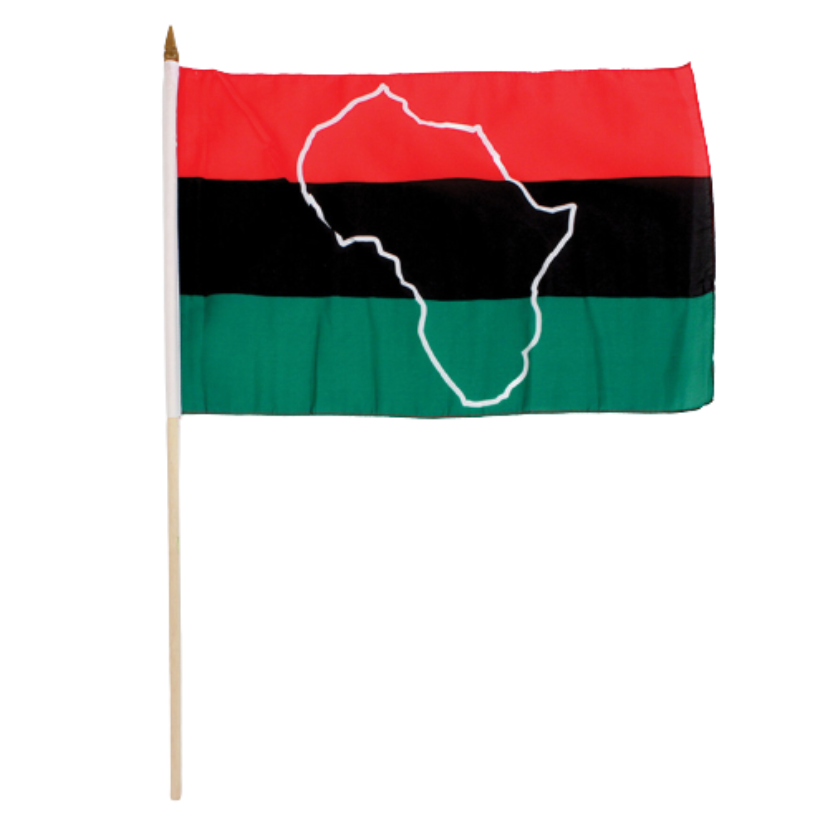 12X18" AFRICAN AMERICAN STICK FLAG (0.08LBS) - FLAG image