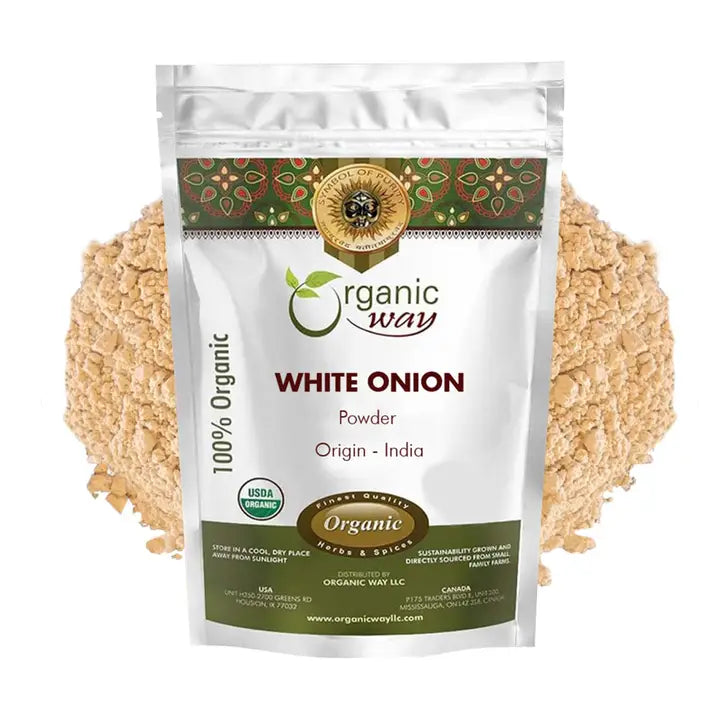 Organic Way White Onion Power | Usda & Kosher Certified | Origin India (1/8 Lbs - 8 oz) image 0