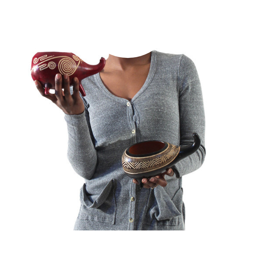 DECORATIVE ANIMAL CALABASH BOWL SM (0.2LBS) image 0