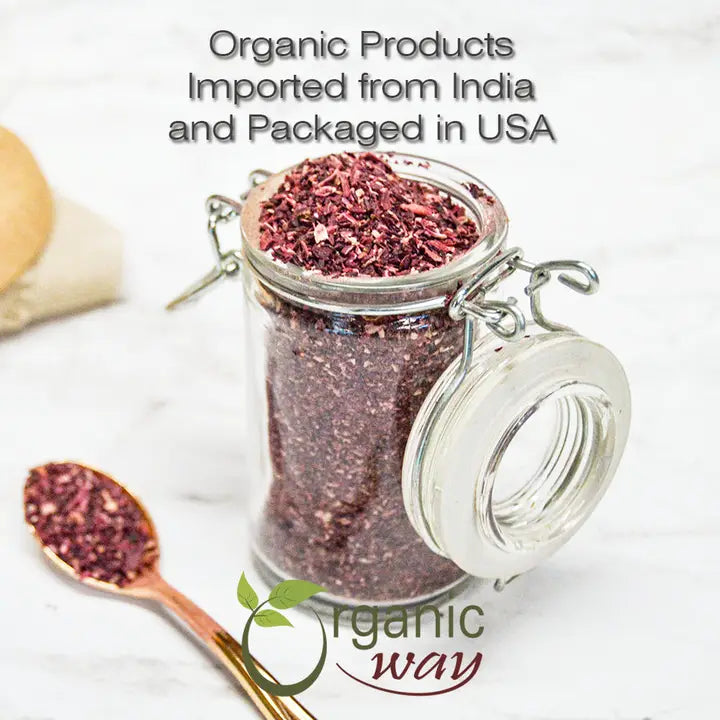 Dried Hibiscus Flower Cut & Sifted (Hibiscus rosa-sinensis) | Herbal Tea | Kosher Certified | Raw, Vegan, Non GMO & Gluten Free | USDA Certified | Origin - India image 2