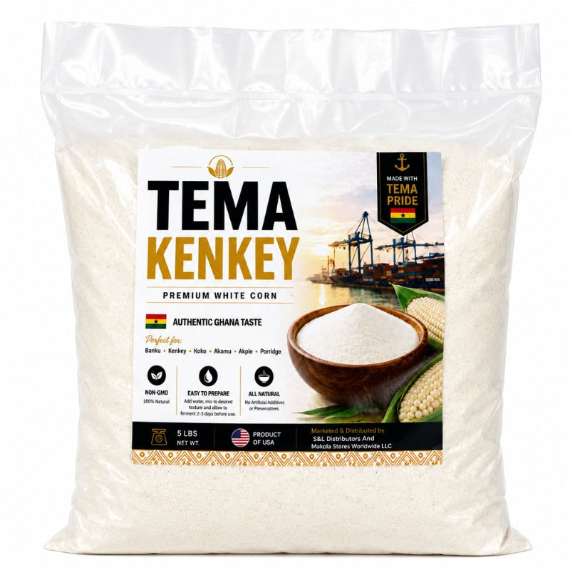 Tema Kenkey White Corn Meal ( 5lbs - 25lbs) image 0