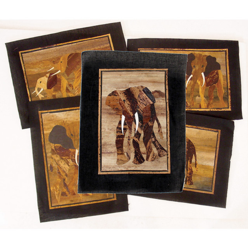 BANANA LEAF PAINTING (0.03LBS) - ELEPHANT image