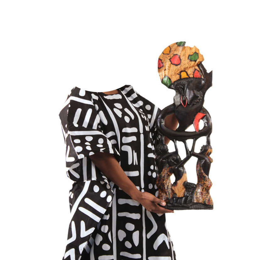 "WOMEN HOLDING AFRICA" - WALL PLAQUE: LG (2.6LBS) image 0