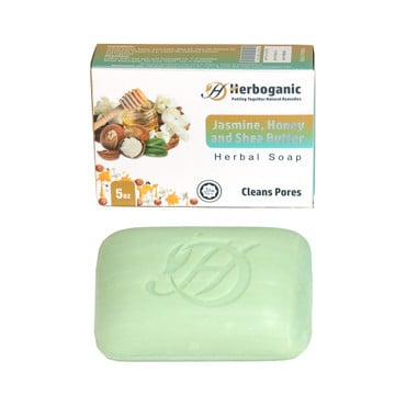 Herboganic:  Jasmine, Honey and Shea Butter Herbal Soap, 5 oz image 0