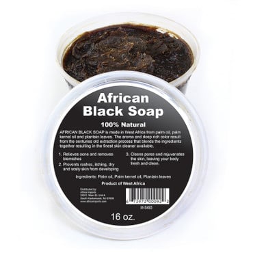 West African Black Soap Paste: 16 oz. image 0