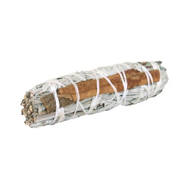 White Sage & Cinnamon Smudge Stick image 0