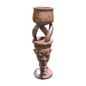 WOOD CARVED SCULPTURAL BOWL (7.11LBS) image 0