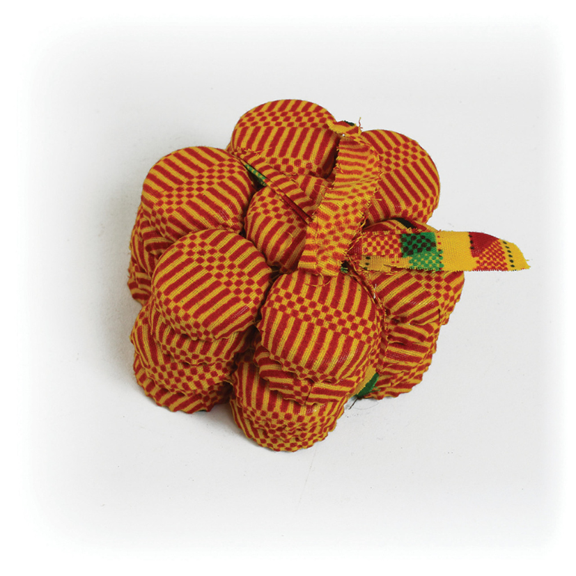 AFRICAN-MADE KENTE COASTER SET (SET OF 5) (0.2LBS) image 2