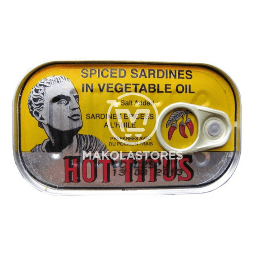 HOT TITUS - SPICED SARDINES IN VEGETABLE OIL 125G (0.276LBS) image 0
