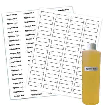 10 Sheets Of WHITE Labels - ½" x 1¾" image 0