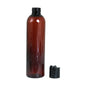 8 oz. Amber Cosmo Round Bottles w/Flip Cap - 12 Pack image 0