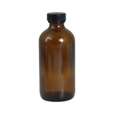 8 oz. Amber Glass Bottle - Set Of 6 image 0
