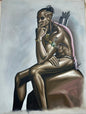 African hunter painting image 0
