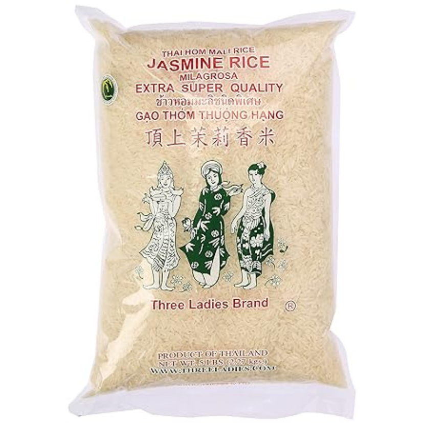 THREE LADIES JASMINE RICE 5LB (5.0LBS) image 0