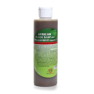 Peppermint Liquid Black Soap: 8 oz image 0