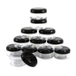 Set Of 12 Wide Jars/Caps - 8 oz. (Clear) image 0