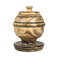 RUSTIC WOODEN SUGAR BOWL image 0