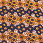 Orange/Blue African Print Fabric 12 Yard image 0