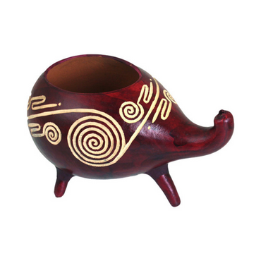 DECORATIVE ANIMAL CALABASH BOWL SM (0.2LBS) - BROWN image