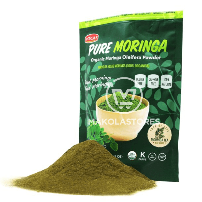 POCAS PURE MORINGA - ORGANIC MORINGA OLEIFERA POWDER, 8 OZ (0.5LBS) image 0