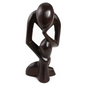 SENEGAL THINKER STATUE: DARK BROWN(7-8") (0.8LBS) image 0