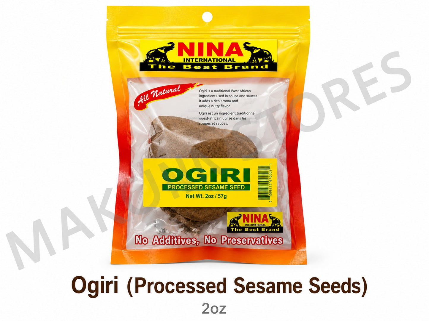 Nina ogiri (processed sesame seeds) 2oz image 0