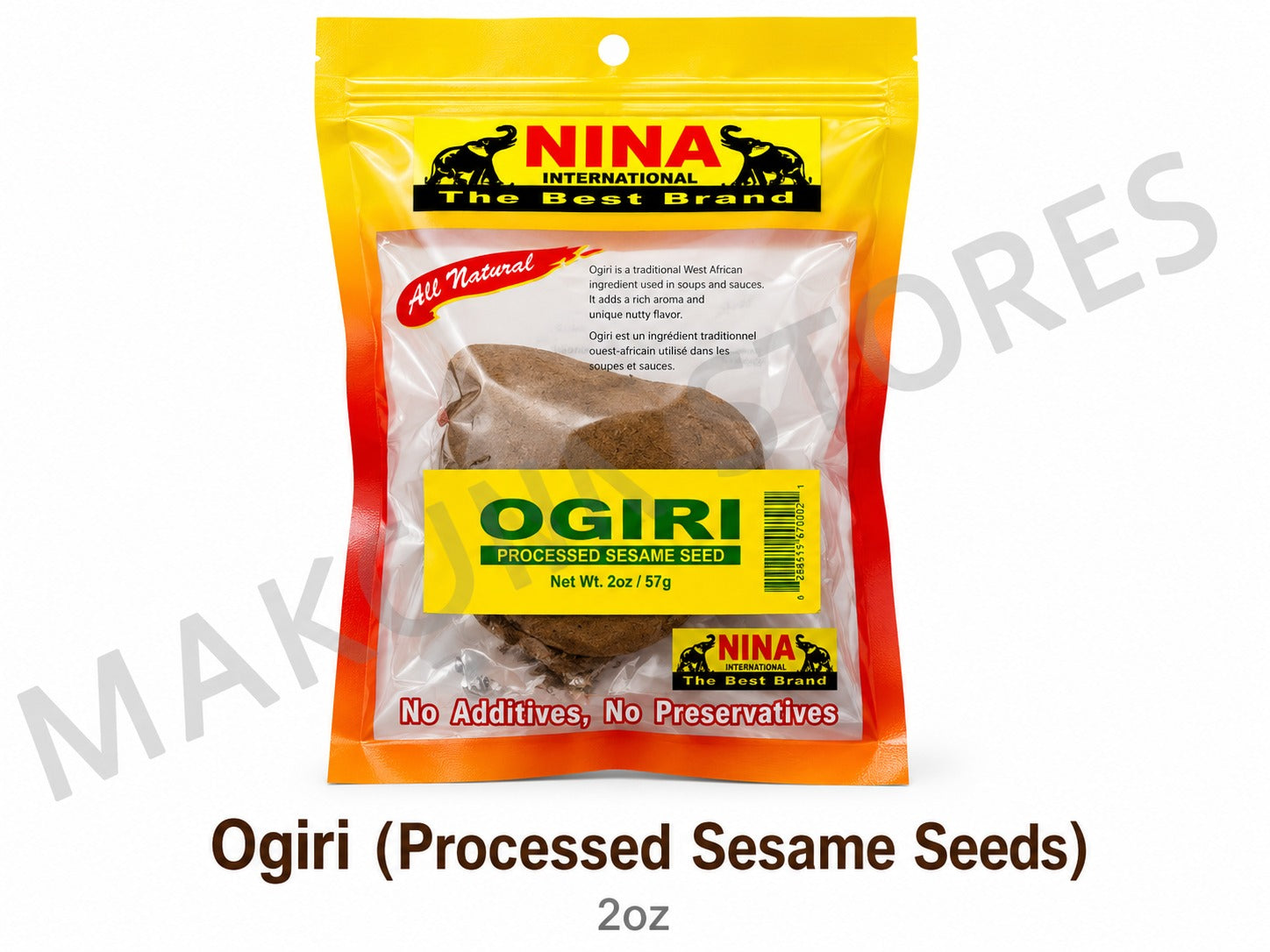 Nina ogiri (processed sesame seeds) 2oz image 0