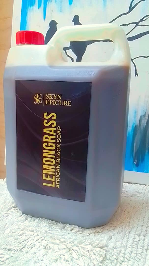 Skynepicure Lemongrass African Black Soap (HAND MADE) image 0