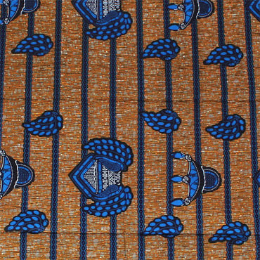 African Print Wax Block Fabric 6 Yds image 0