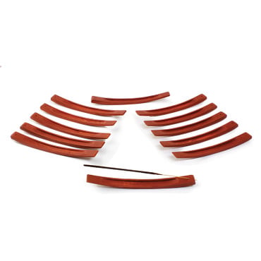 Set Of 12 Curved Wood Incense Burners image 0