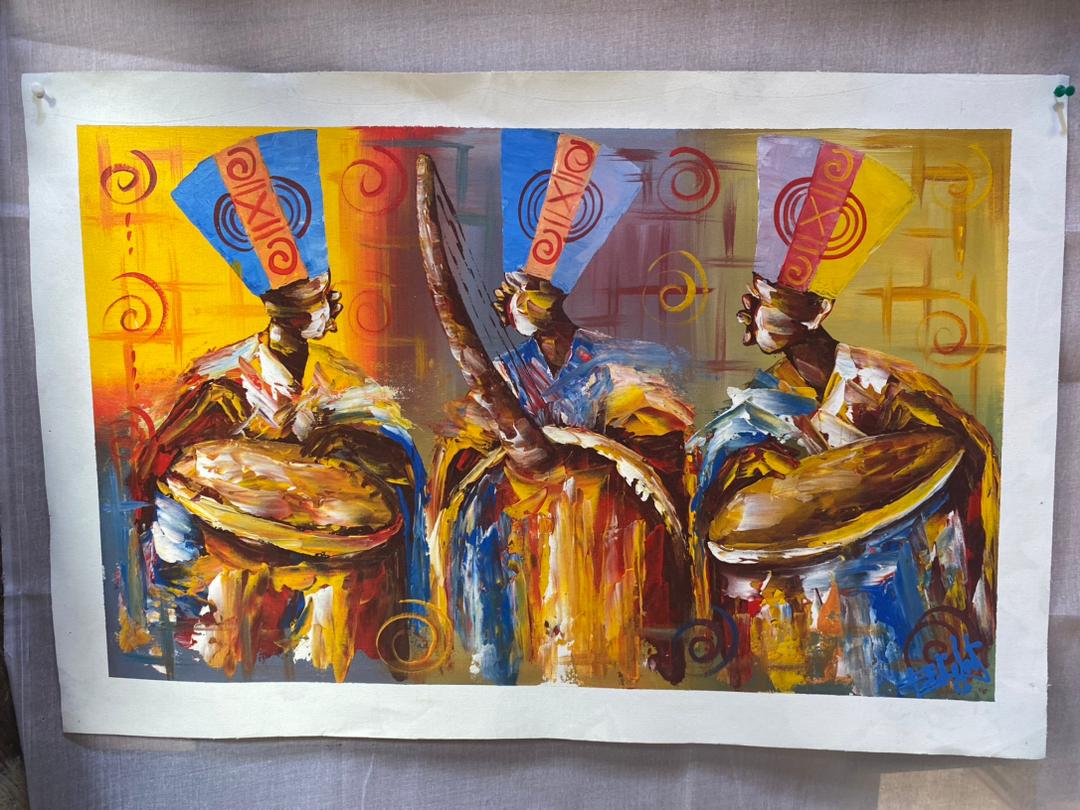 African musicians painting image 0