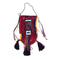 DELUXE TUAREG LEATHER FRINGED HANDBAG (1.23LBS) image 1