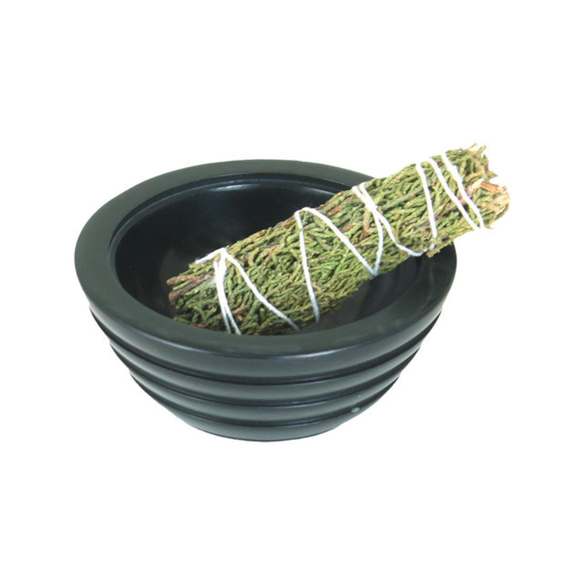 CHARCOAL SOAPSTONE SMUDGE STICK BURNER image 0