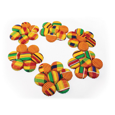 AFRICAN-MADE KENTE COASTER SET (SET OF 5) (0.2LBS) image 1