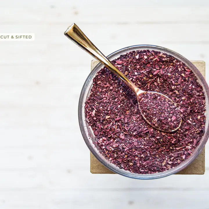 Dried Hibiscus Flower Cut & Sifted (Hibiscus rosa-sinensis) | Herbal Tea | Kosher Certified | Raw, Vegan, Non GMO & Gluten Free | USDA Certified | Origin - India image 3