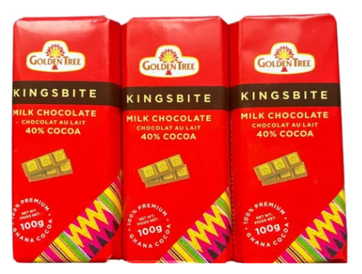 “Mother’s Day Promo” 100g ( Big Size) Golden Tree Milk Chocolate Kingsbite – 40% Ghana Cocoa image 4