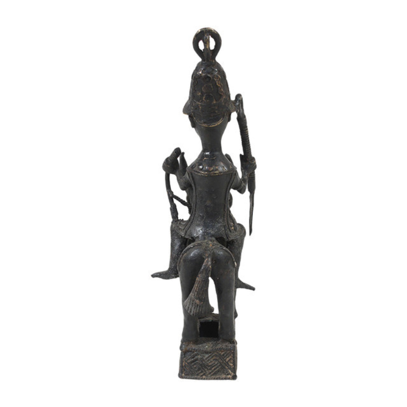 LOST WAX BRONZE HORSEMAN SCULPTURE (10.7LBS) image 2