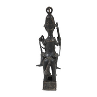 LOST WAX BRONZE HORSEMAN SCULPTURE (10.7LBS) image 2