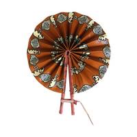 ELEPHANT TRIBAL FOLDING FAN (0.19LBS) - RUST image