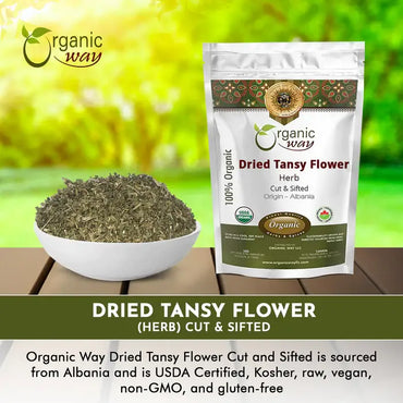 Organic Way Dried Tansy Flower Herb Tea | Origin - Albania (1/4lb 4oz) image 1