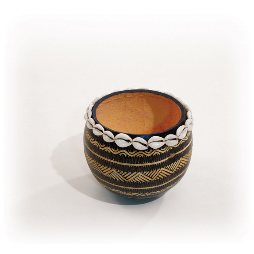 KENYAN GOURD CALABASH BOWL - 5-6" (1.0LBS) - BLACK image
