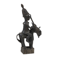 LOST WAX BRONZE HORSEMAN SCULPTURE (10.7LBS) image 1