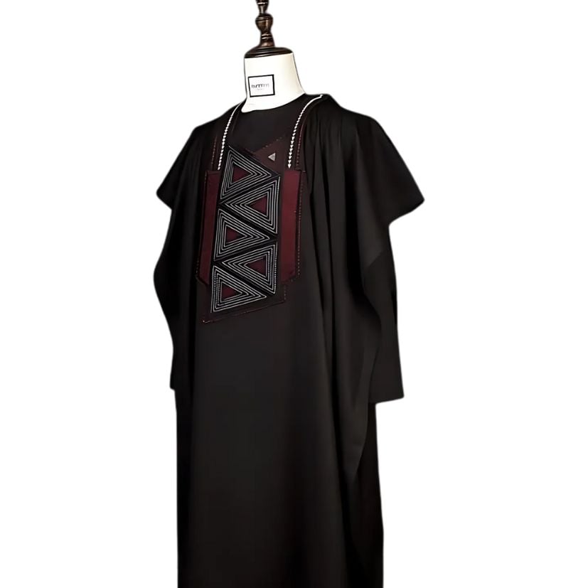 BROWN AFRICAN KAFTAN, TRADITIONAL DASHIKI, AFRICAN CLOTHING, MEN'S KAFTAN image 0