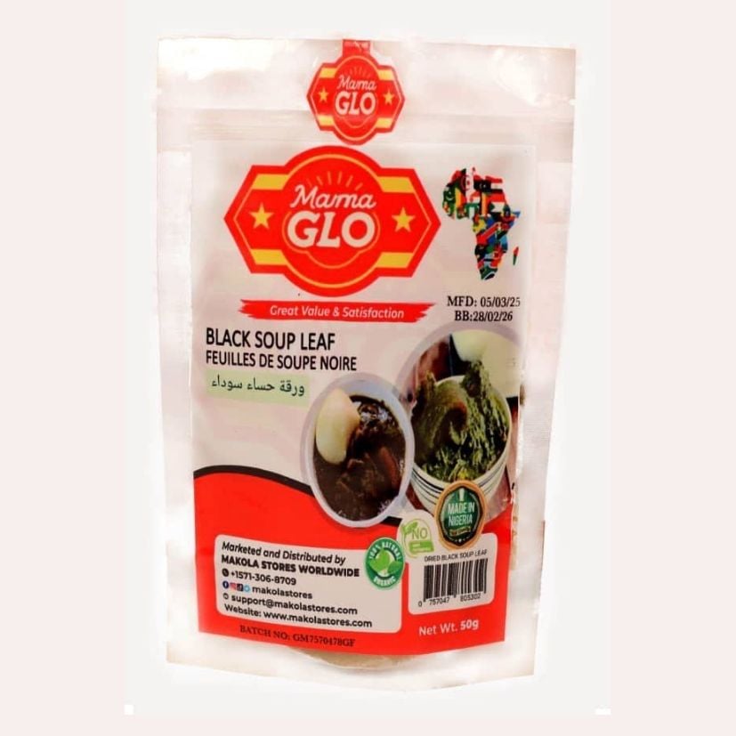 Mama Glo - Dried Black Soup Leaf (100g) image 0