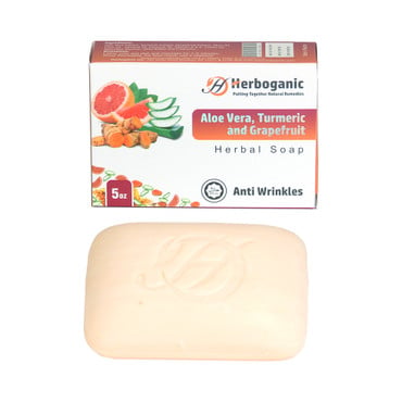 Herboganic:  Aloe Vera, Turmeric and Grapefruit Herbal Soap, 5 oz image 0