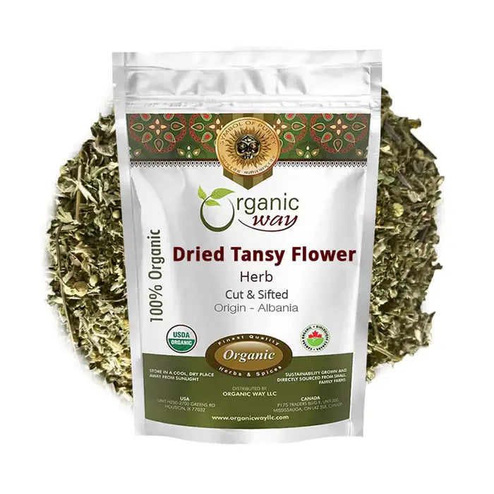Organic Way Dried Tansy Flower Herb Tea | Origin - Albania (1/4lb 4oz) image 0